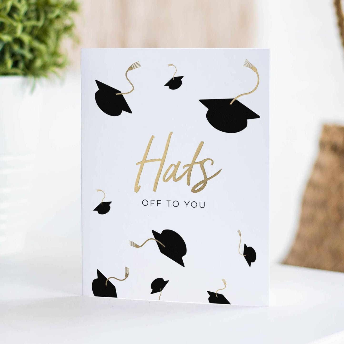Fine Moments - Graduation Greeting Card - Hats Off to You