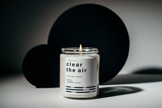 postmodernform - clear the air / white sage + lavender candle