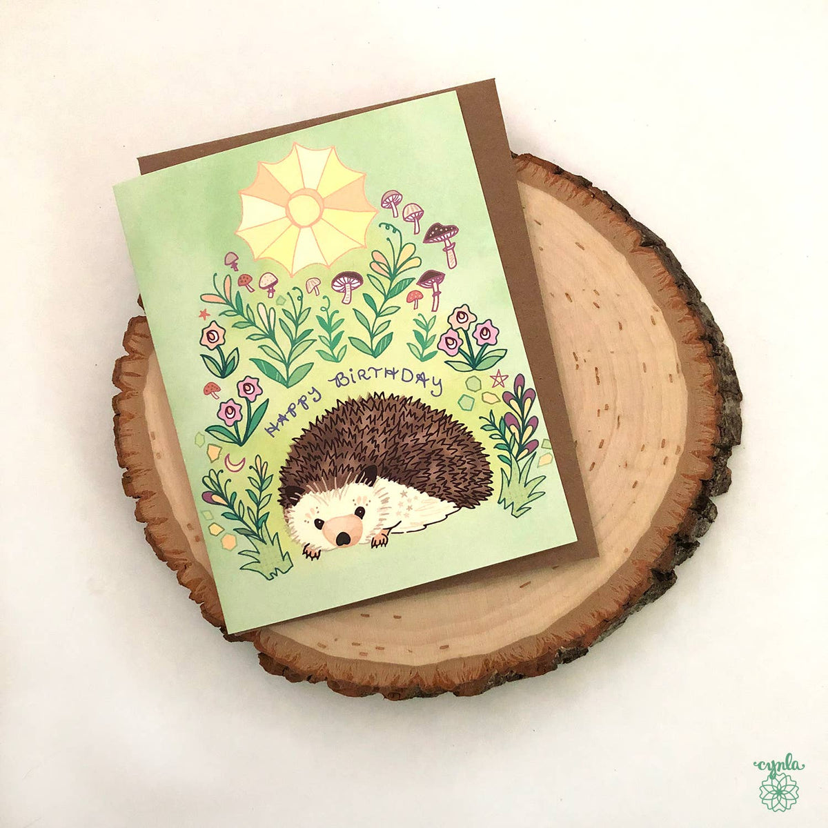 Cynla - Hedgehog birthday card
