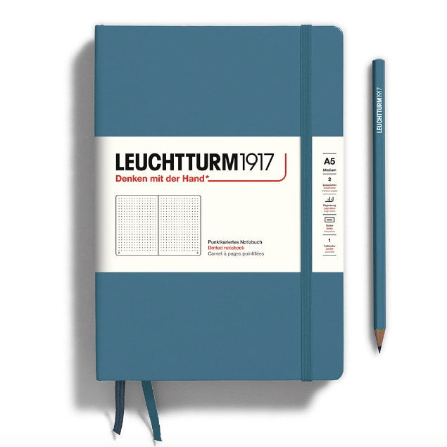 leuchtturm1917 - A5 Hardcover M - Stone Blue - Dotted