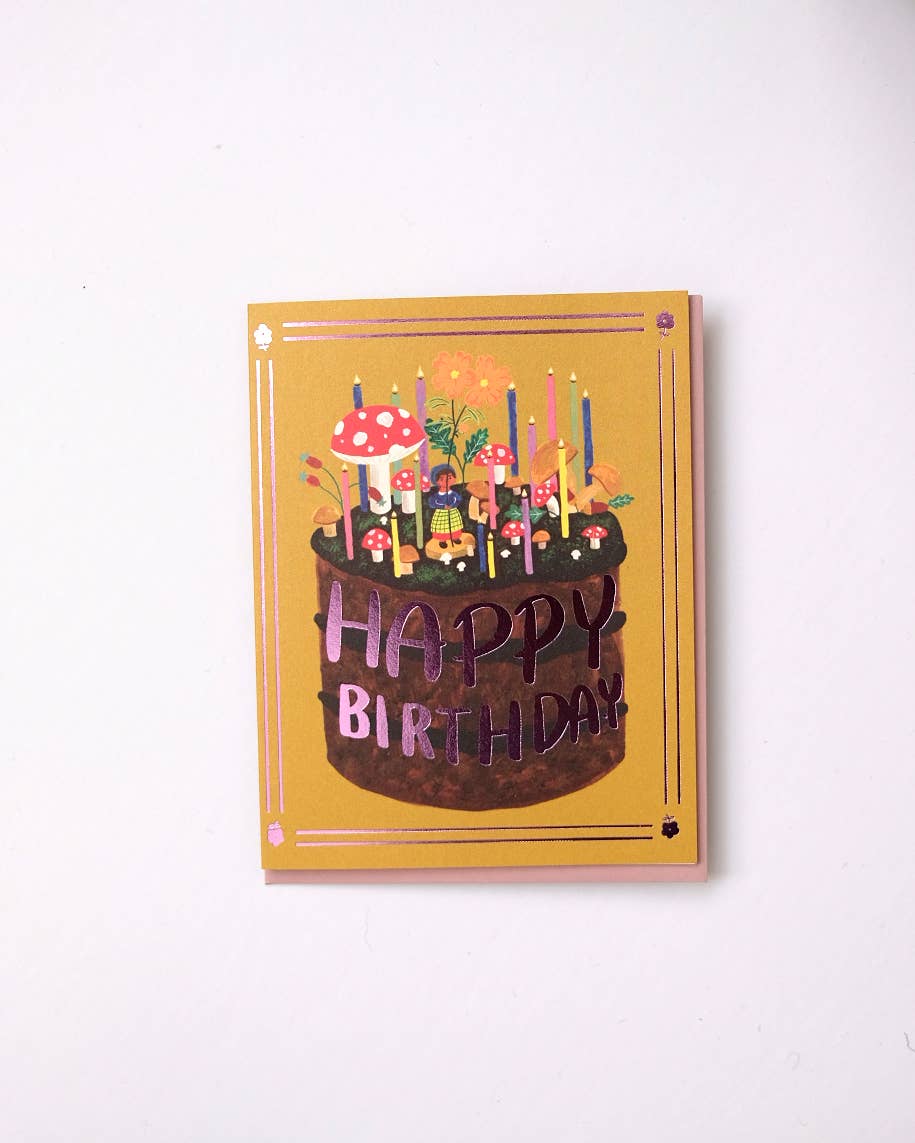 Small Adventure - Mushroom Cake Birthday Card