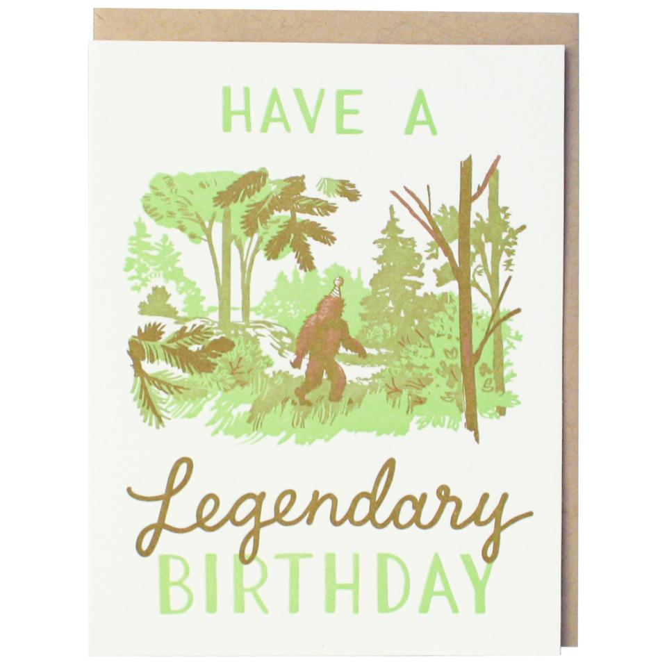 Smudge Ink - Legendary Sasquatch Birthday Card