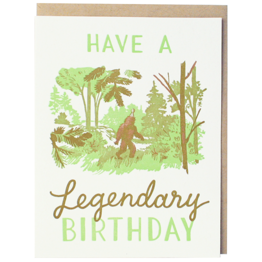 Smudge Ink - Legendary Sasquatch Birthday Card