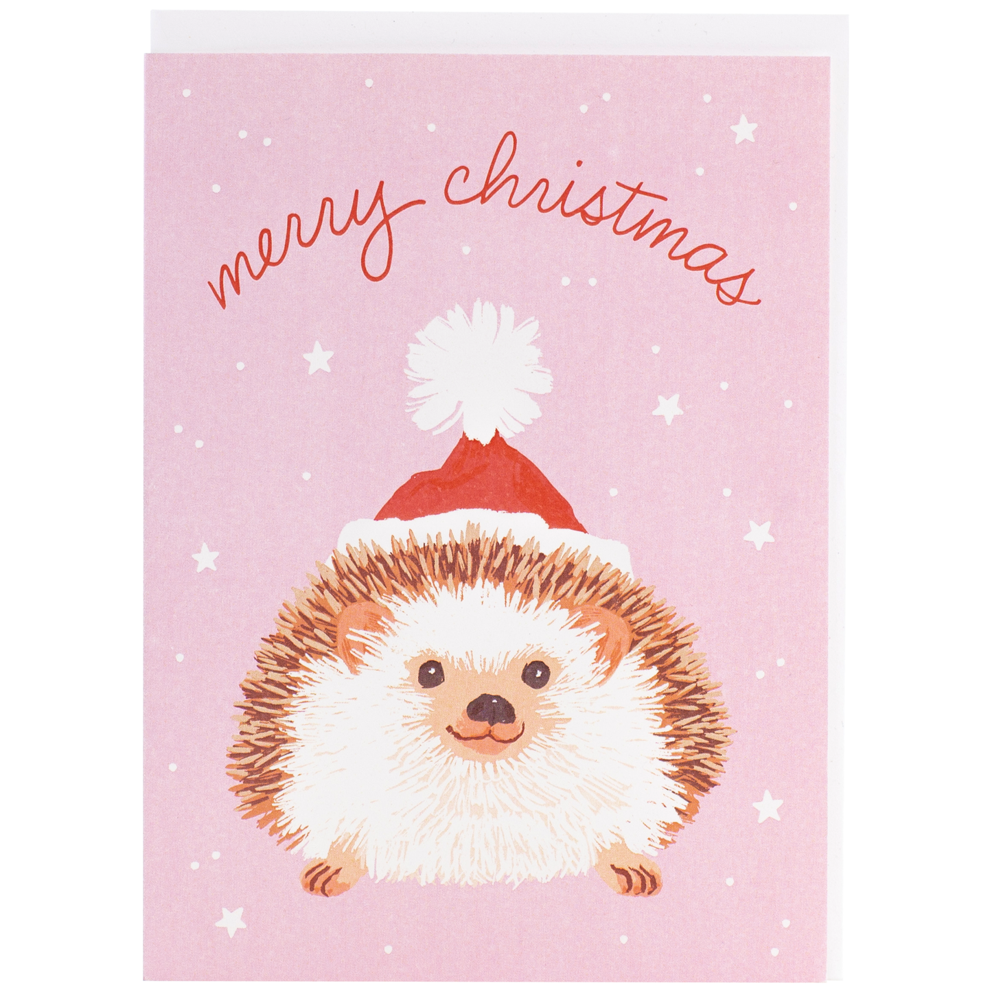 Smudge Ink - Hedgehog in Santa Hat Christmas Card