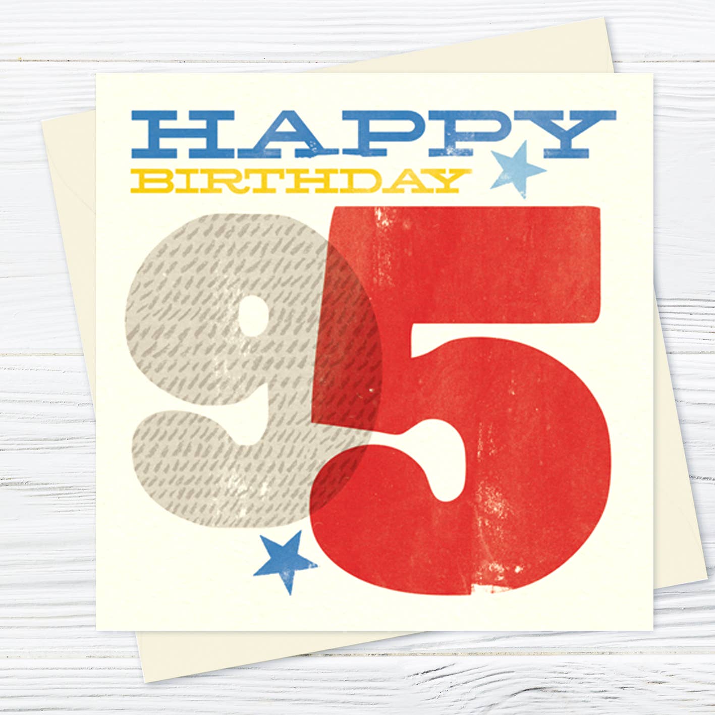 Pennychoo - Woodblock 95th Birthday Card