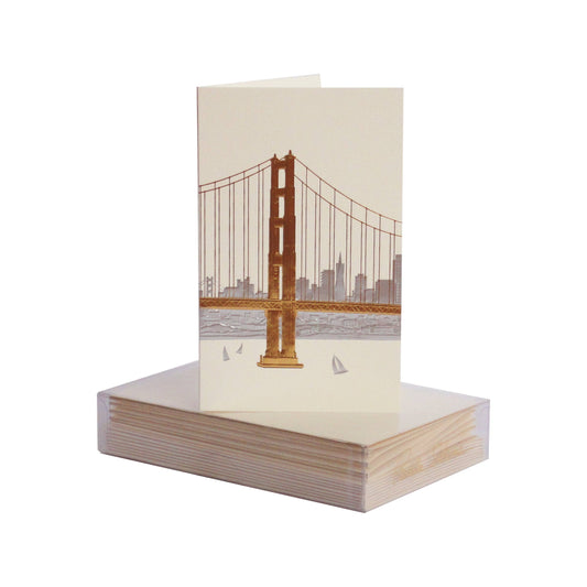 PAULA SKENE - SF Skyline on Ecru Mini Note