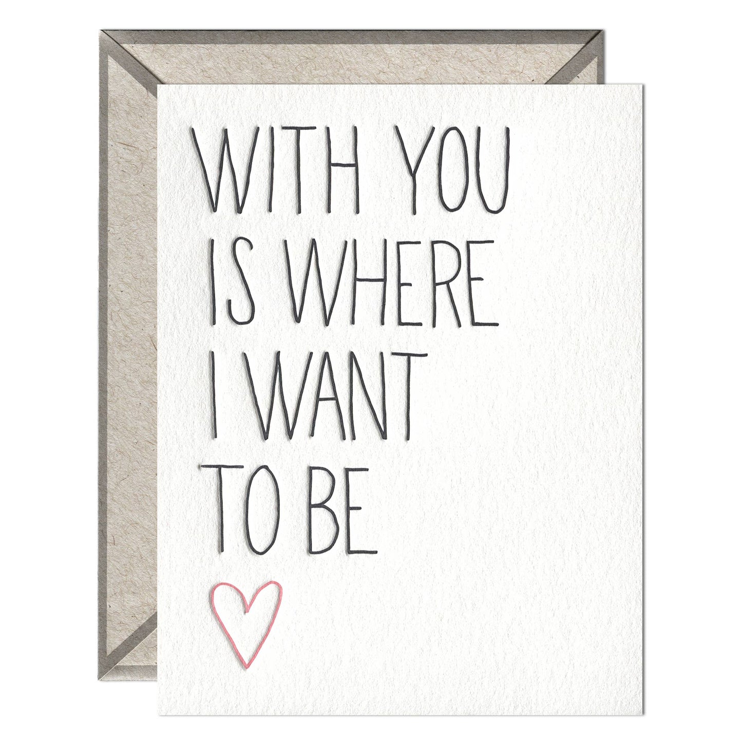 INK MEETS PAPER - With You - Love + Anniversary card