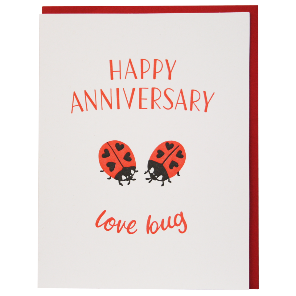 Smudge Ink - Little Ladybugs Anniversary Card