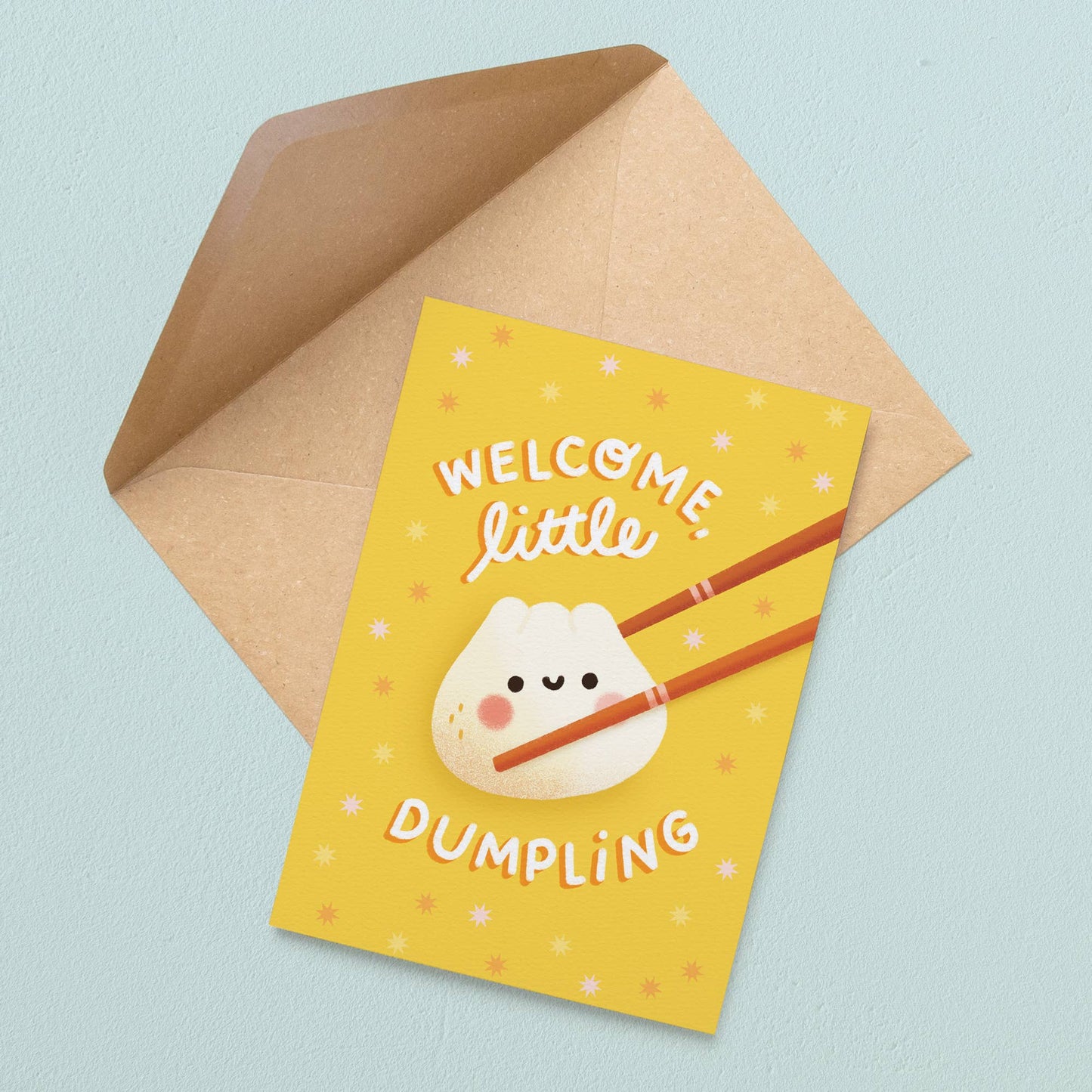 Yay! It's Vica - Welcome Little Dumpling Greeting Card