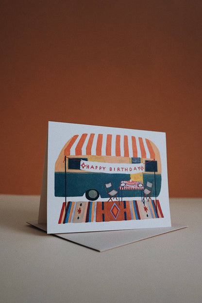 Small Adventure - Camper Trailer Birthday Card