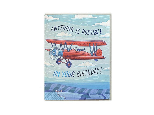 Noteworthy Paper - Airplane Birthday Card