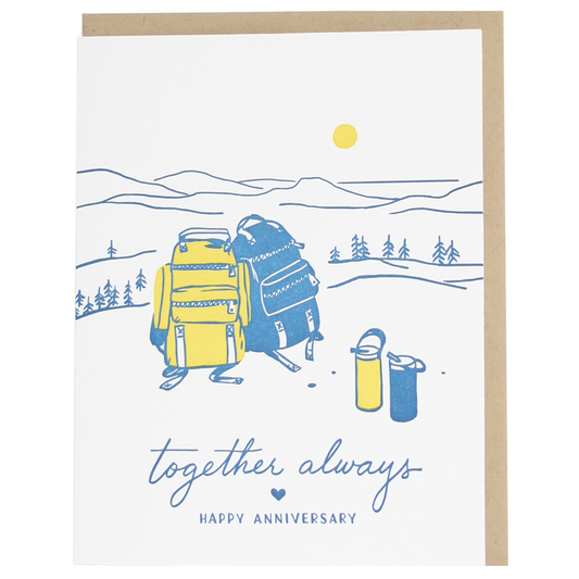 Smudge Ink - Backpacks Anniversary Card