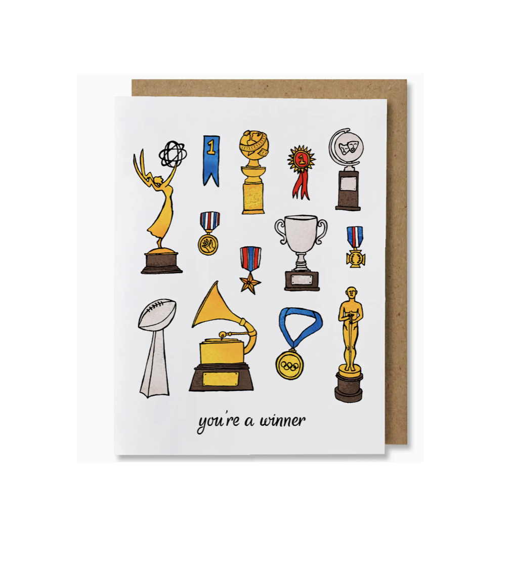 NANU Studio - You're A Winner - Illustrated Funny Congratulations Card