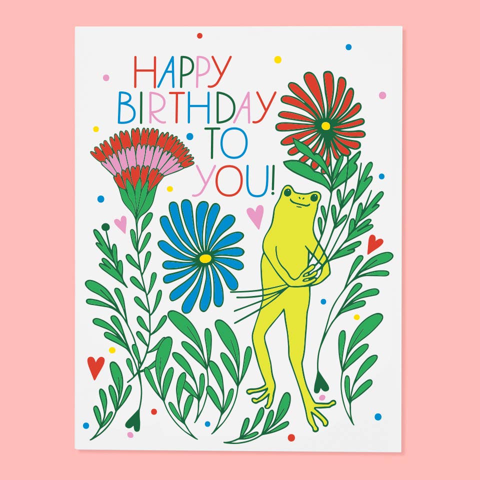 Good Twin - Froggy Bouquet Card