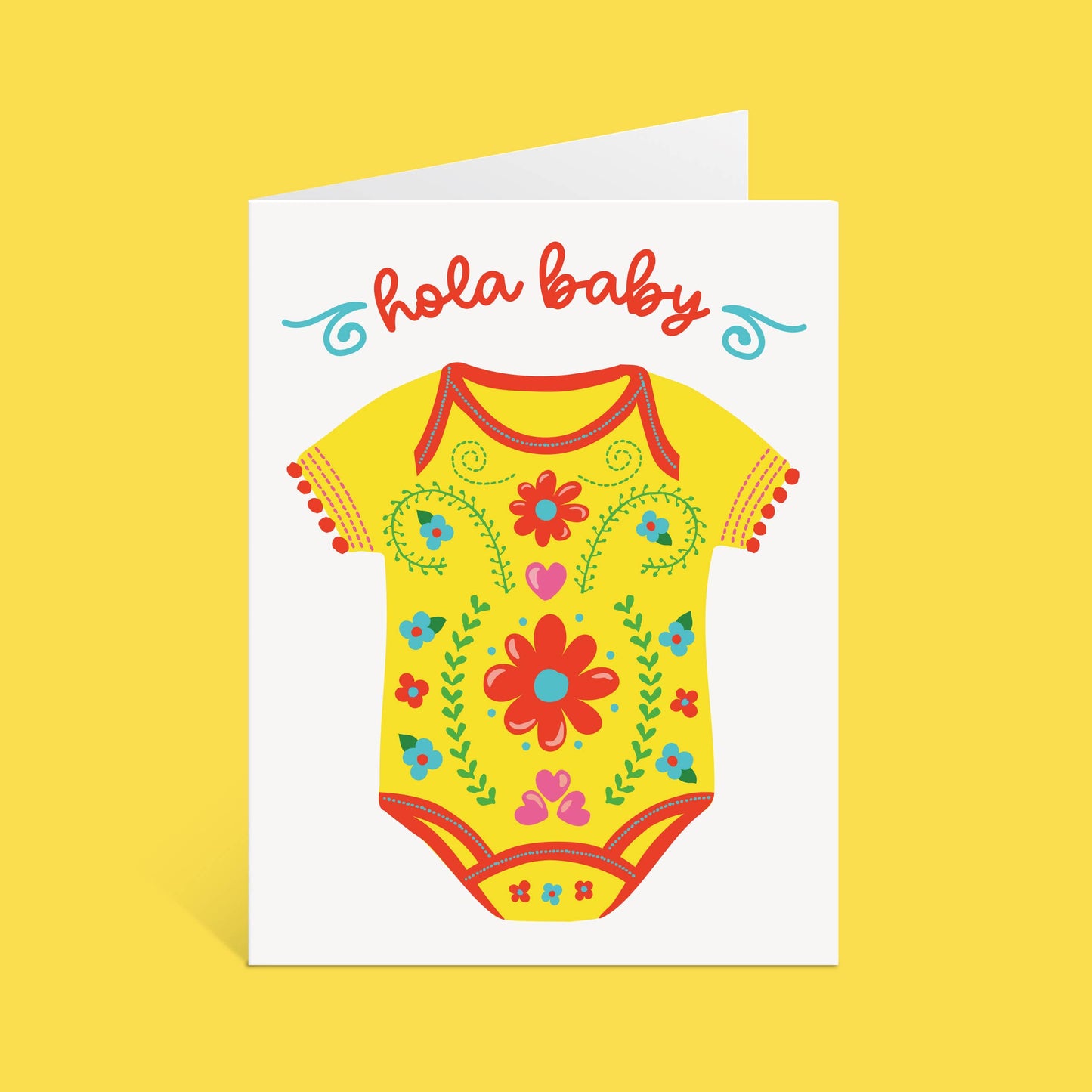 Lucy Loves Paper - Hola Baby | New Baby Card in Spanish (A2)