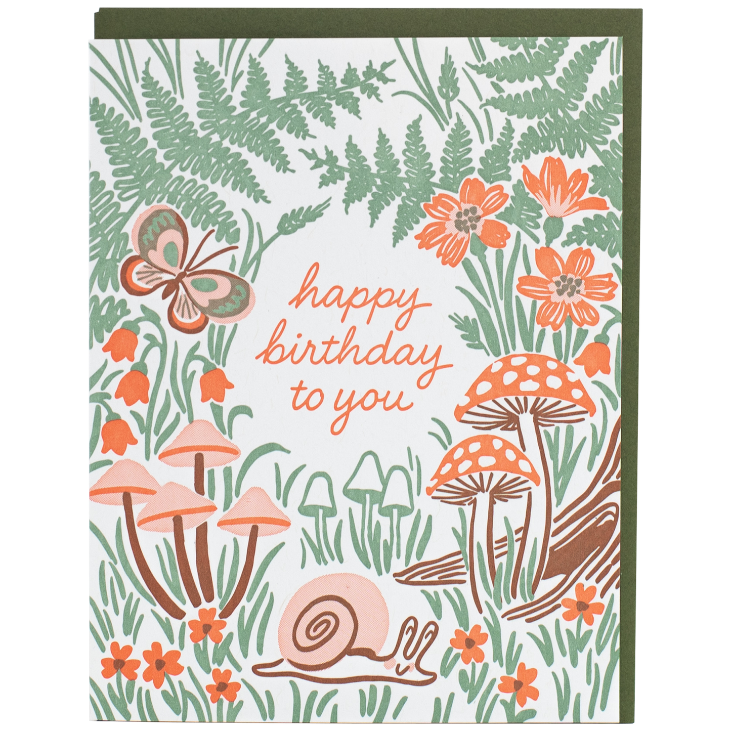 Smudge Ink - Garden Snail Birthday Card