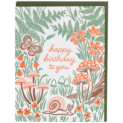 Smudge Ink - Garden Snail Birthday Card