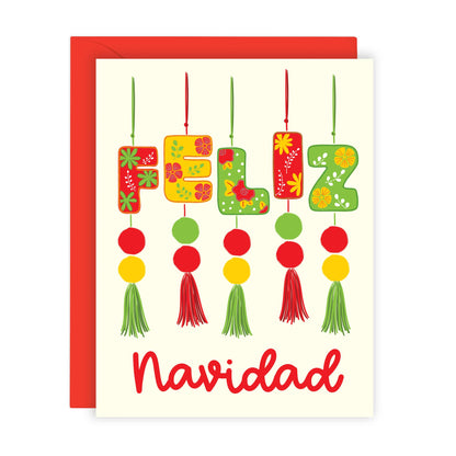 Lucy Loves Paper - Mexican Ornaments Feliz Navidad Card (A2)