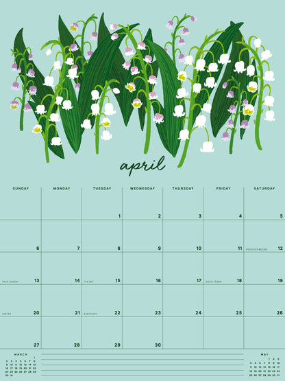 Smudge Ink - 2025 Flourish Wall Calendar