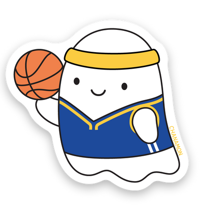 Maison Chanamon - Warriors Basketball Ghost Sticker