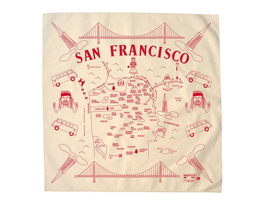 Maptote - San Francisco Bandana - Natural