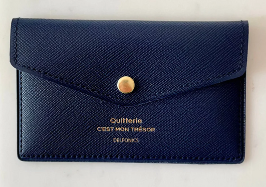 Delfonics - Quitterie card case with snap - Navy