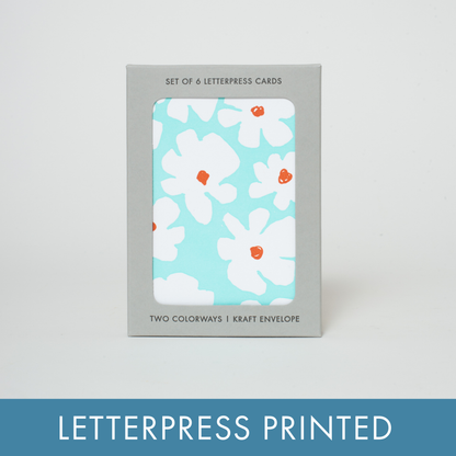 Egg Press Manufacturing - Boxed Set Big Flowers Blank Letterpress Greeting Cards by Egg Press