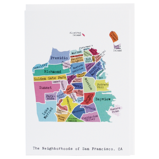 Smudge Ink - Map of San Francisco (Rainbow)