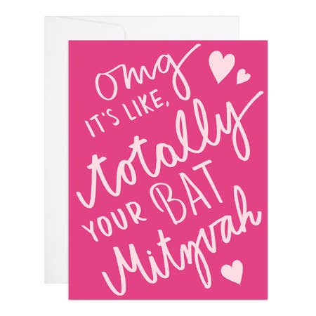 9th Letter Press - OMG Bat Mitzvah Card