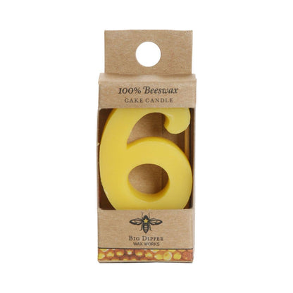 Big Dipper Wax Works - Birthday Number Cake Candles: No. 6