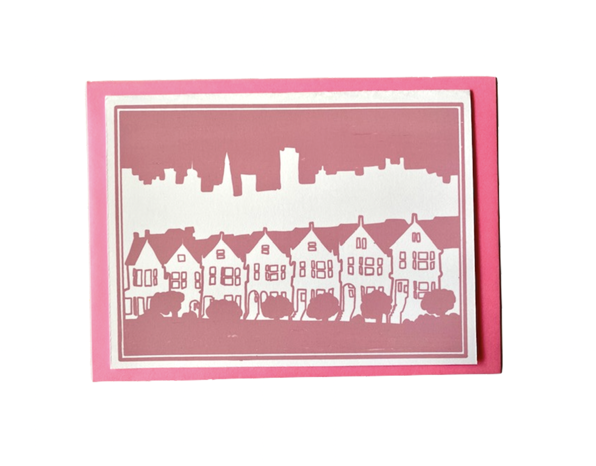 Anne Breedlove - Painted Ladies Card - Pink - A6