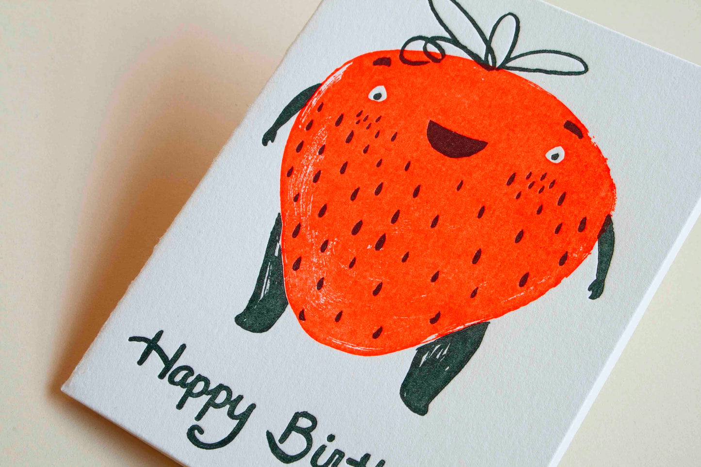 Homework Letterpress - Strawberry Birthday