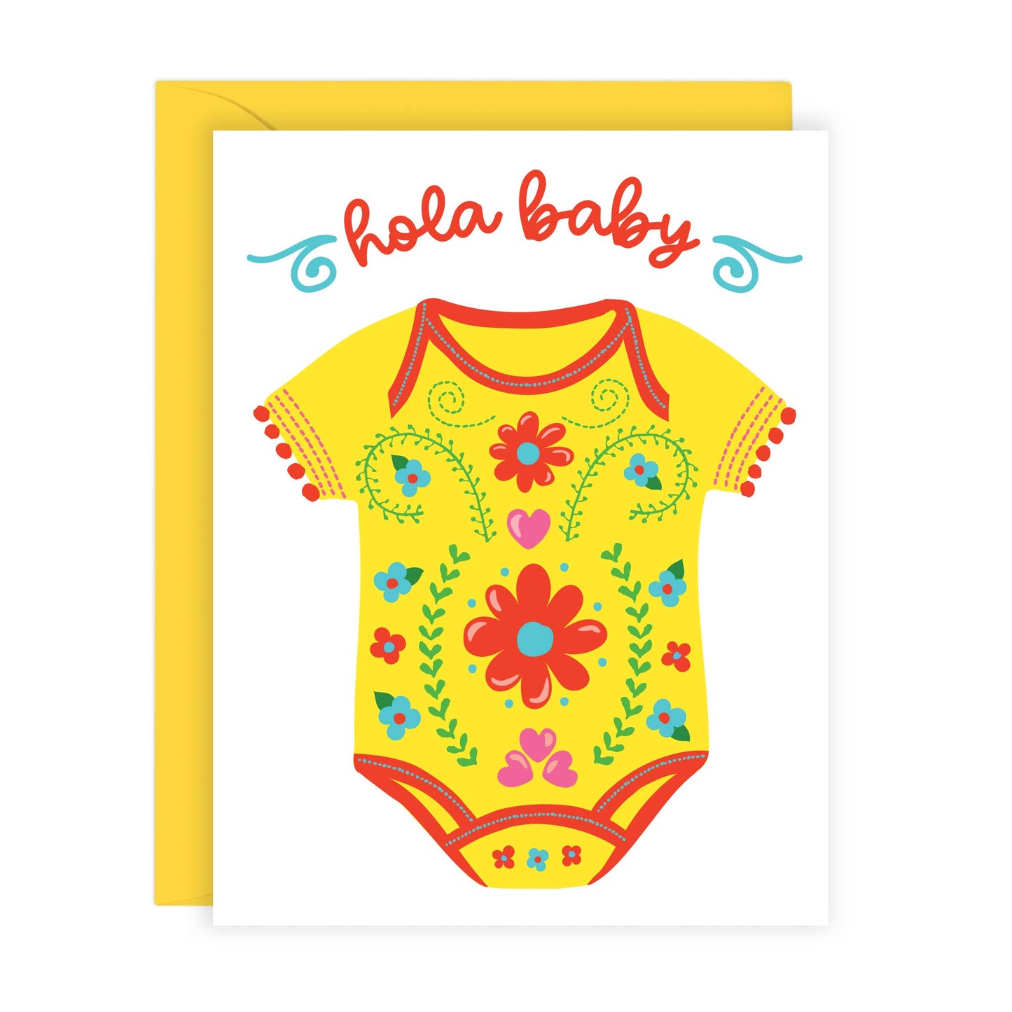 Lucy Loves Paper - Hola Baby | New Baby Card in Spanish (A2)