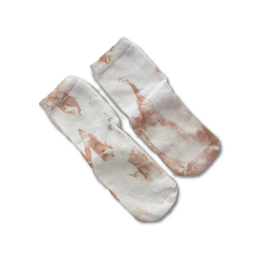 Tie Dye Ankle Socks - Small - Tan Mint