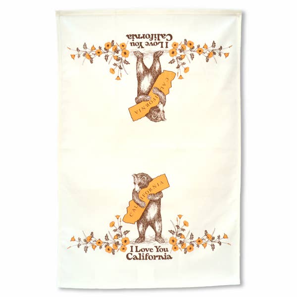 SF Mercantile - California Bear & Poppy Tea Towel