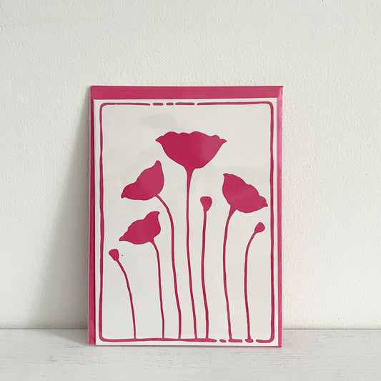 Anne Breedlove - Coquelicot Card - Pink - A6