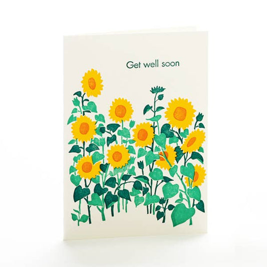 Ilee Papergoods - Sunflowers Get Well Soon Notecard