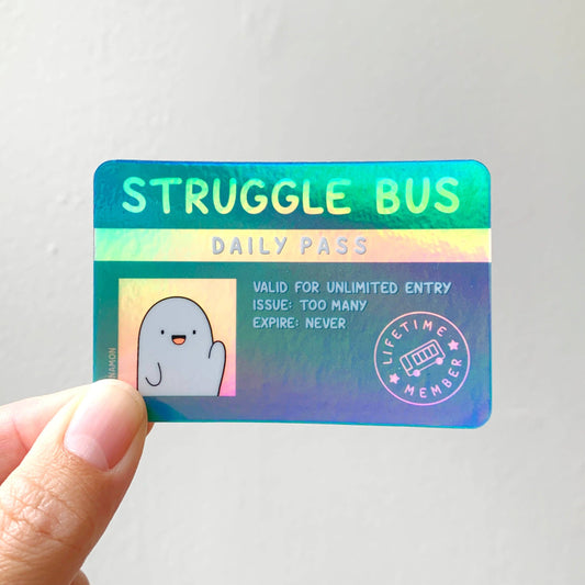 Maison Chanamon - Struggle Bus Holographic Sticker