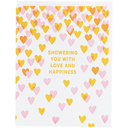 Smudge Ink - Hearts Shower Card