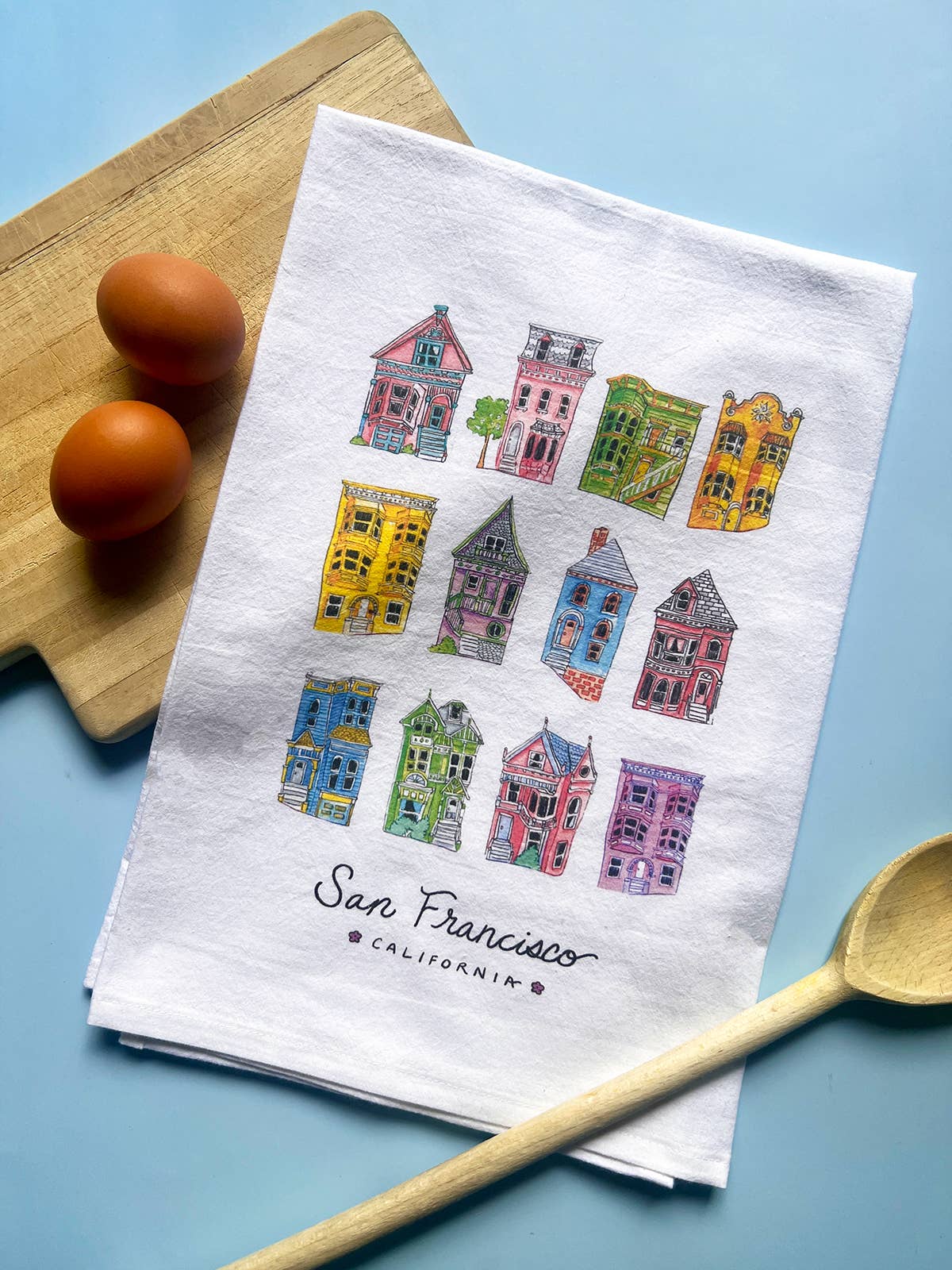 Brenna Daugherty - San Francisco Flour Sack Tea Towel