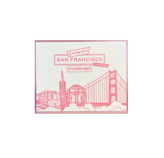 Coffee n Cream Press - SF Foggy Letterpress Card