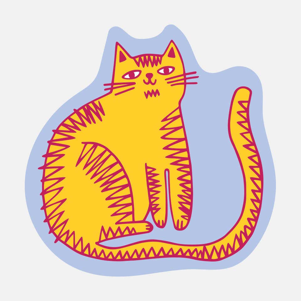 The Good Twin - Orange Cat Sticker