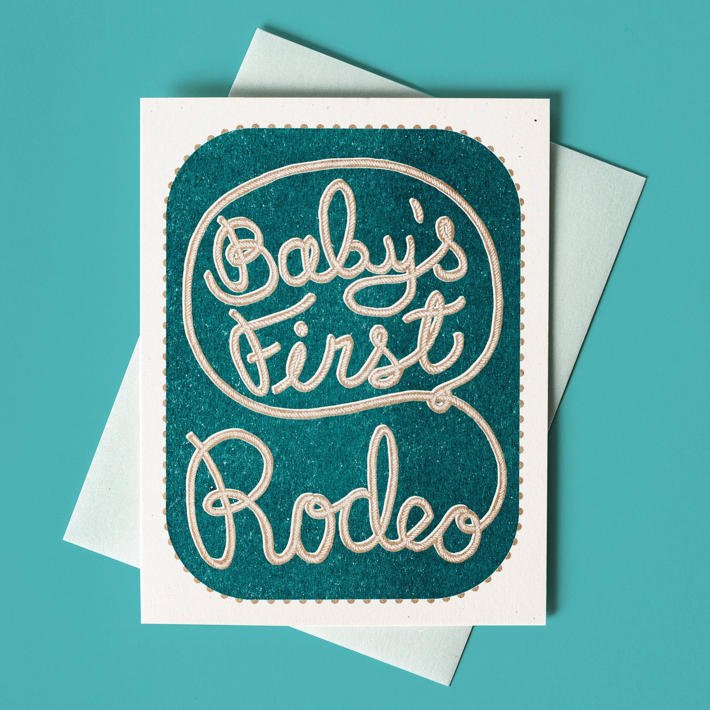 Bromstad Printing Co. - Baby's First Rodeo - Risograph Birthday Card