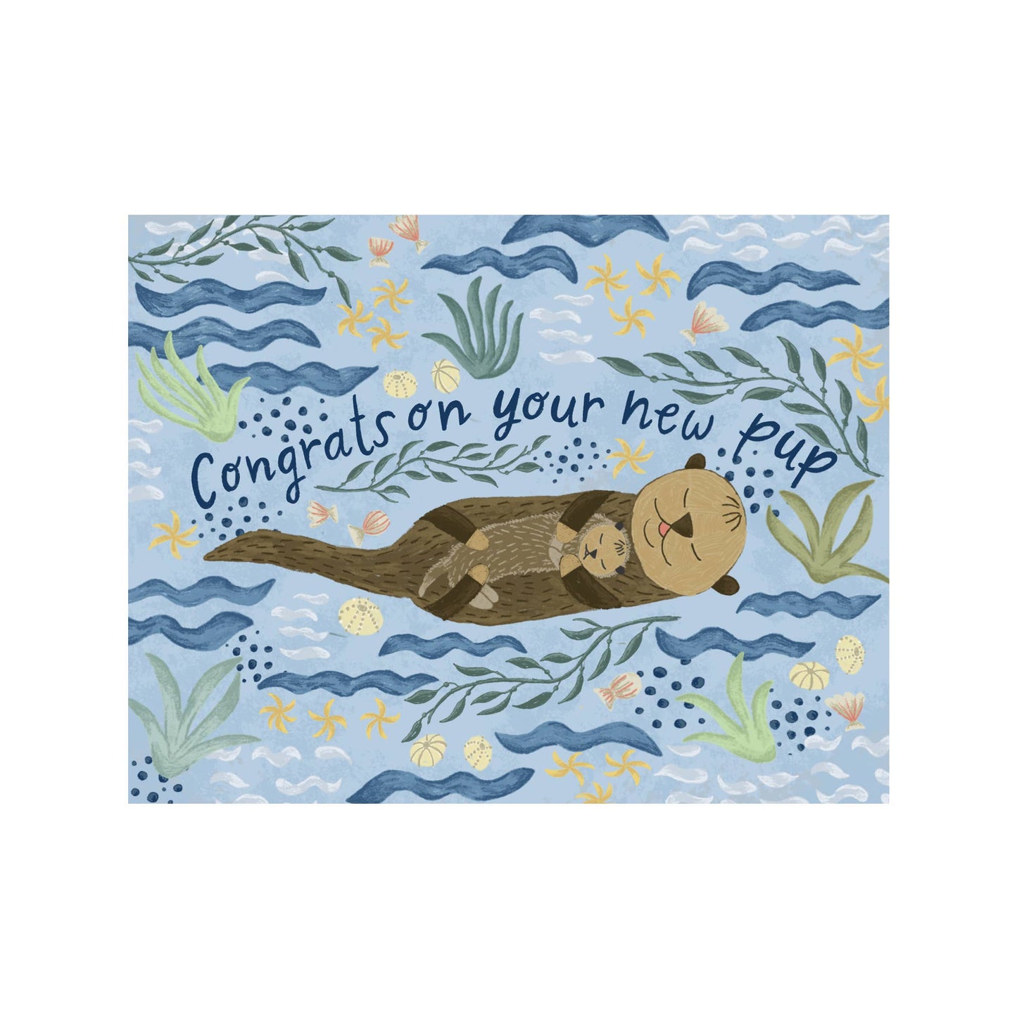 Courtney Beyer - New Baby Otter Greeting Card