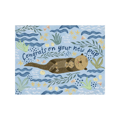 Courtney Beyer - New Baby Otter Greeting Card