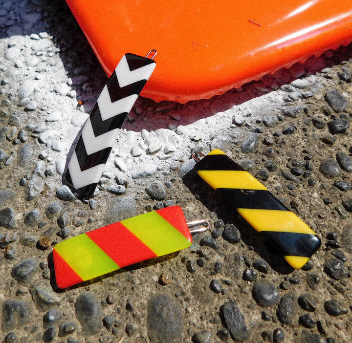 Chunks - Caution Barrettes - Black + Yellow