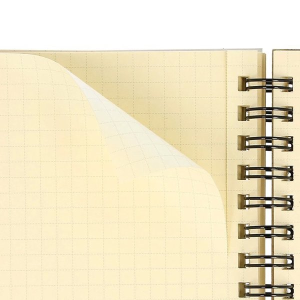 Rollbahn - Spiral A5 Notebook - Red-Grid