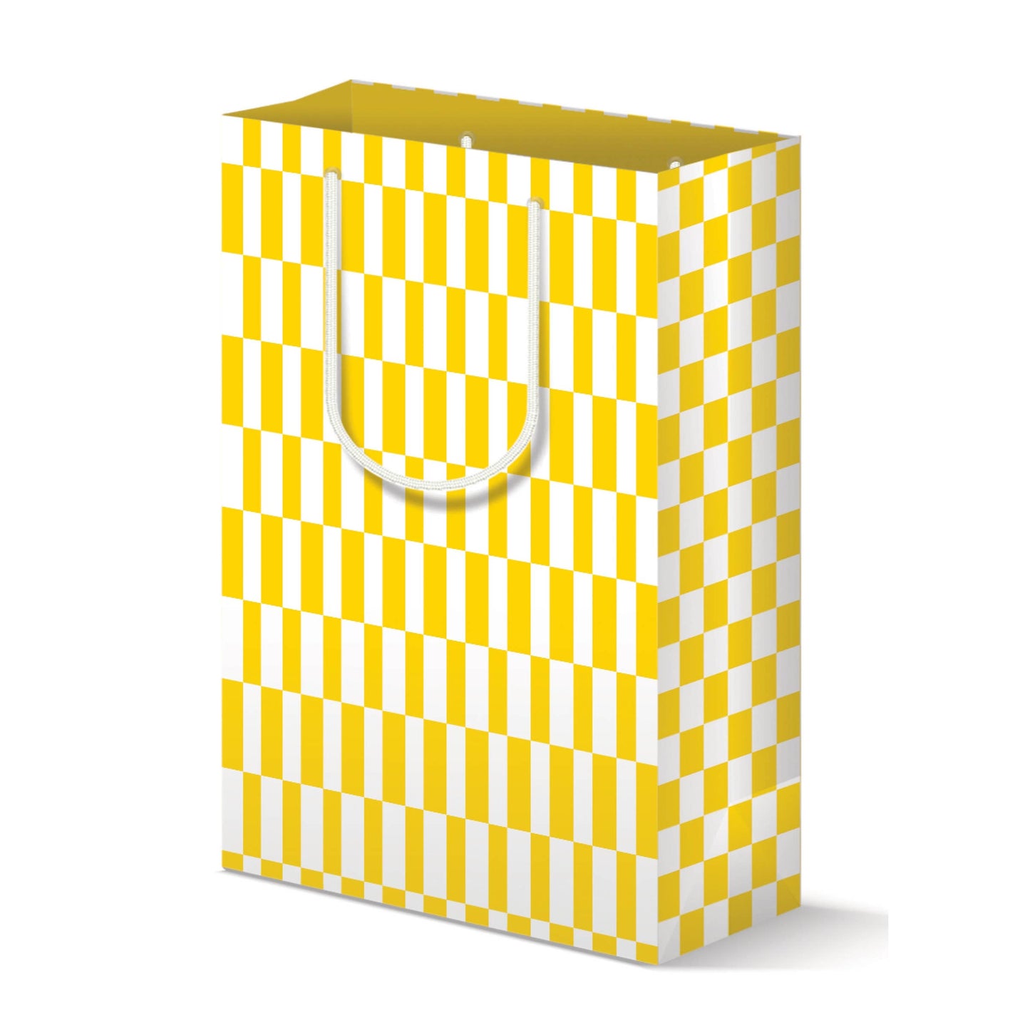 MELLOWWORKS - YELLOW CHECKERBOARD GIFT BAG