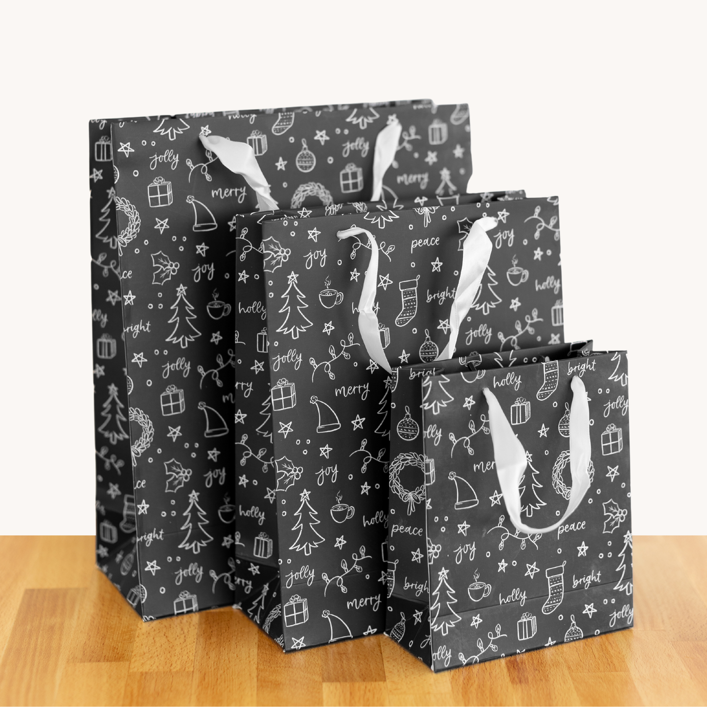 Elyse Breanne Design - Merry and Bright Gift Bag: Extra Small