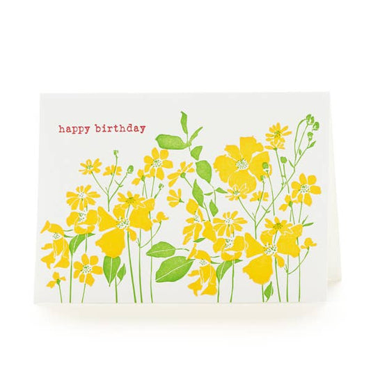 Ilee Papergoods - Yellow Flowers Happy Birthday